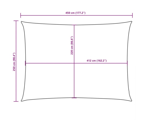 vidaXL saulessargs, taisnstūra, 2,5x4,5 m, pelēkbrūns oksforda audums