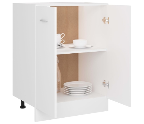 vidaXL virtuves skapītis, balts, 60x46x81,5 cm, inženierijas koks