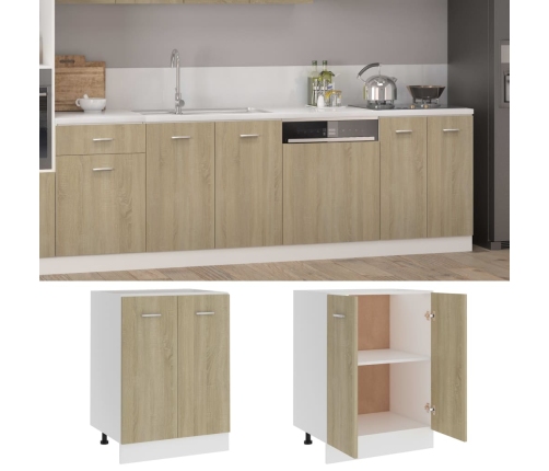 Virtuves Skapītis Ozolkoka Krāsa 60X46X81,5Cm Inženierijas Koks Vidaxl