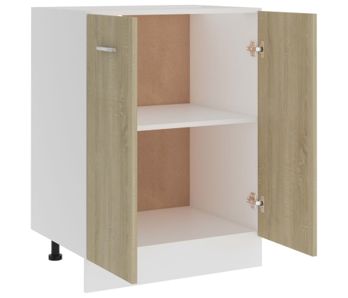 Virtuves Skapītis Ozolkoka Krāsa 60X46X81,5Cm Inženierijas Koks Vidaxl