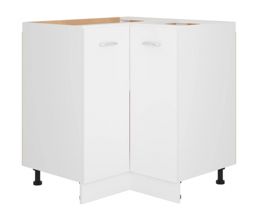 vidaXL virtuves stūra skapītis, balts, 75,5x75,5x80,5 cm