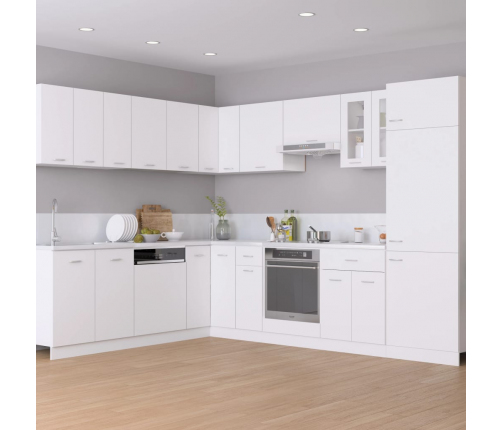 vidaXL virtuves stūra skapītis, balts, 75,5x75,5x80,5 cm