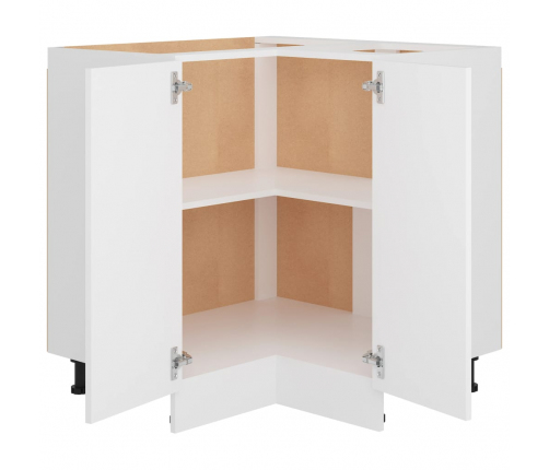 vidaXL virtuves stūra skapītis, balts, 75,5x75,5x80,5 cm