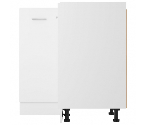 vidaXL virtuves stūra skapītis, balts, 75,5x75,5x80,5 cm