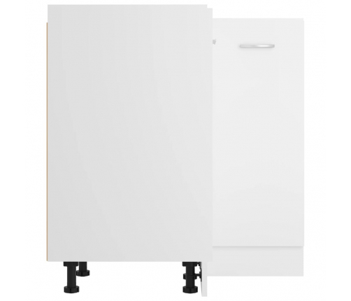 vidaXL virtuves stūra skapītis, balts, 75,5x75,5x80,5 cm