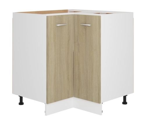 vidaXL virtuves stūra skapītis, 75,5x75,5x80,5 cm, ozolkoka krāsā