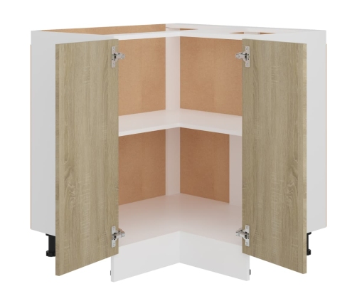 vidaXL virtuves stūra skapītis, 75,5x75,5x80,5 cm, ozolkoka krāsā