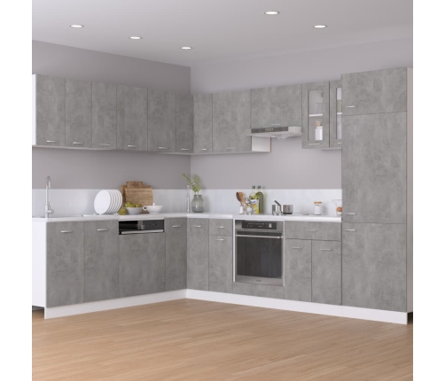 vidaXL virtuves stūra skapītis, betona pelēks, 75,5x75,5x80,5 cm