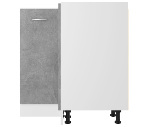 vidaXL virtuves stūra skapītis, betona pelēks, 75,5x75,5x80,5 cm