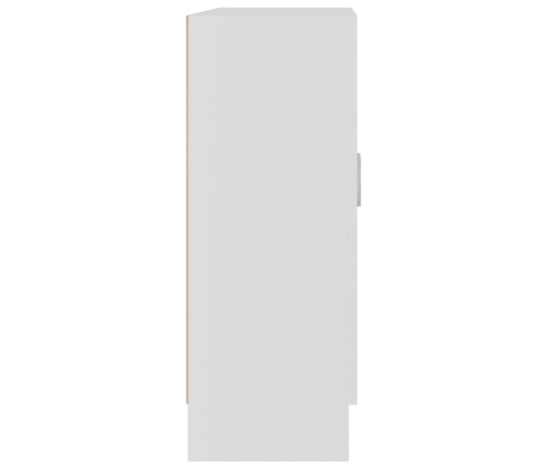 vidaXL vitrīna, balta, 82,5x30,5x80 cm, inženierijas koks