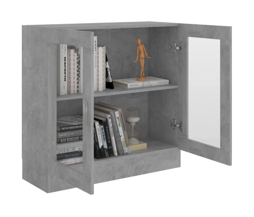 vidaXL vitrīna, betona pelēka, 82,5x30,5x80 cm, inženierijas koks