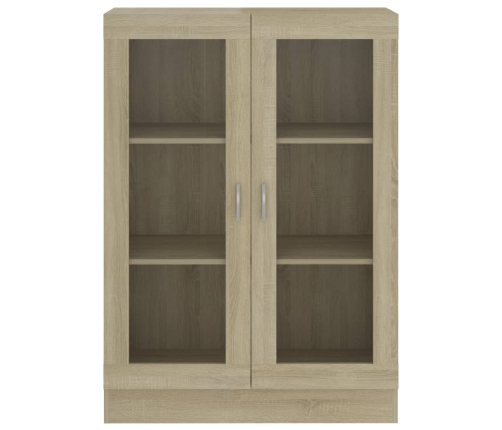 vidaXL vitrīna, ozolkoka krāsā, 82,5x30,5x115 cm, inženierijas koks