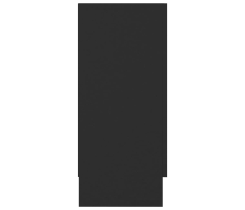 vidaXL vitrīna, melna, 120x30,5x70 cm, inženierijas koks