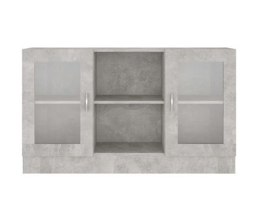 vidaXL vitrīna, betona pelēka, 120x30,5x70 cm, inženierijas koks