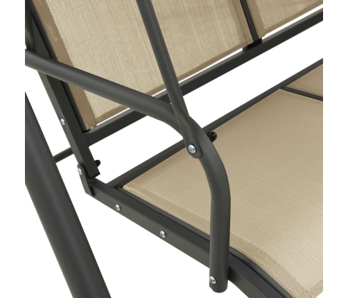 vidaXL dārza šūpuļdīvāns ar jumtiņu, antracītpelēkā un smilšu krāsā