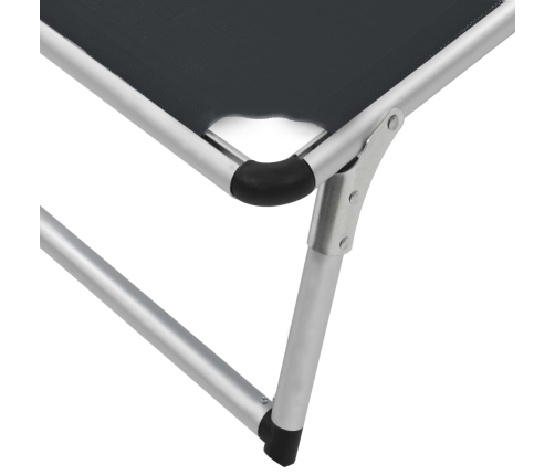 vidaXL sauļošanās zviļņi ar jumtiņu, 2 gab., alumīnijs, tekstilēns