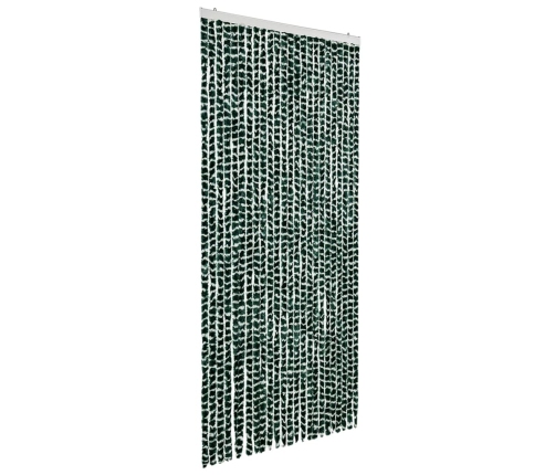 vidaXL kukaiņu aizkars, 100x220 cm, zaļš un balts šenils