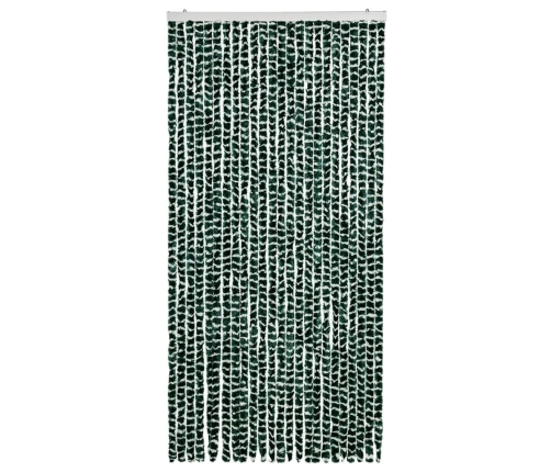 vidaXL kukaiņu aizkars, 100x220 cm, zaļš un balts šenils