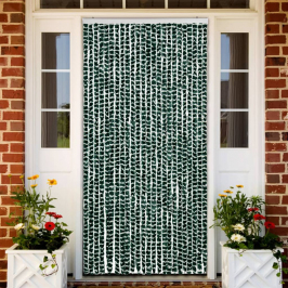Kukaiņu Aizkars, 100X220 Cm, Zaļš Un Balts Šenils Vidaxl