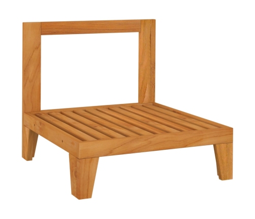 vidaXL vidējais dīvāns ar tumši pelēkiem matračiem, akācijas koks