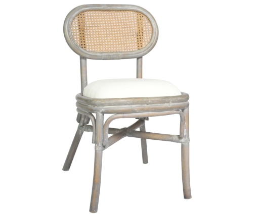 vidaXL virtuves krēsli, 2 gab., pelēks lins