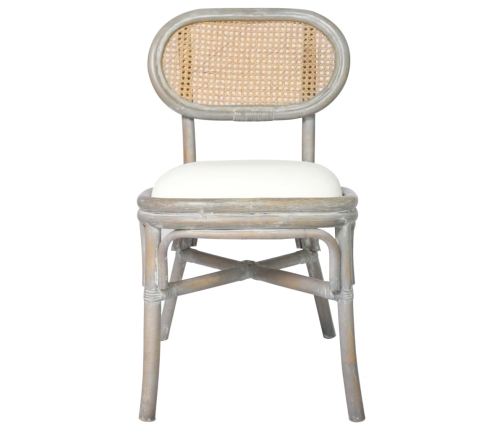 vidaXL virtuves krēsli, 2 gab., pelēks lins