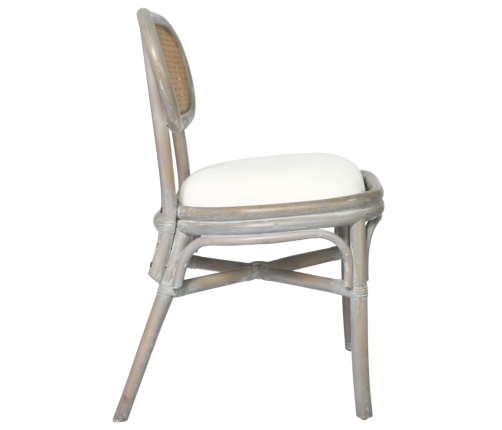 vidaXL virtuves krēsli, 2 gab., pelēks lins