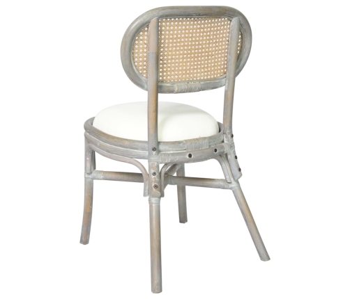 vidaXL virtuves krēsli, 2 gab., pelēks lins