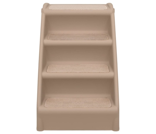 vidaXL saliekamas suņu kāpnes, 62x40x49,5 cm, brūnas