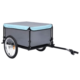 Velosipēda Piekabe, 65 Kg, Melna Ar Zilu Vidaxl