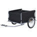 vidaXL velosipēda piekabe, 65 kg, melna ar pelēku