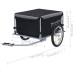 vidaXL velosipēda piekabe, 65 kg, melna ar pelēku