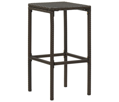 vidaXL bāra krēsli ar matračiem, 2 gab., brūna PE rotangpalma