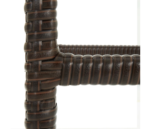 vidaXL bāra krēsli ar matračiem, 2 gab., brūna PE rotangpalma