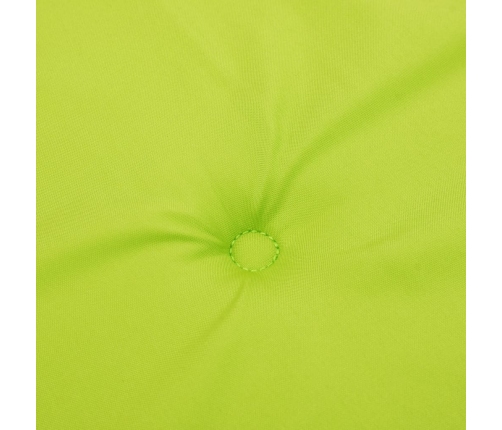 vidaXL dārza krēslu spilveni, 2 gab., spilgti zaļi, 50x50x3 cm, audums