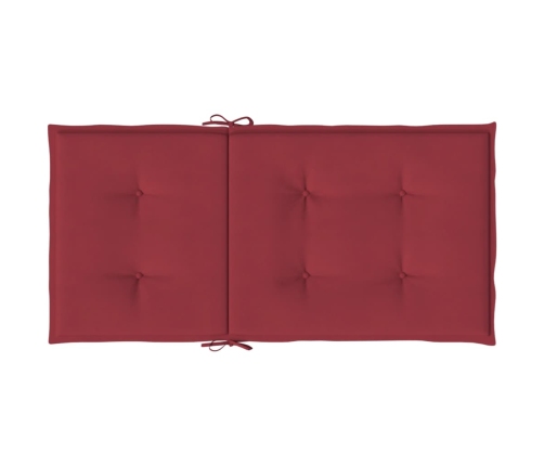vidaXL dārza krēslu spilveni, 4 gab., vīnsarkani, 100x50x3 cm, audums