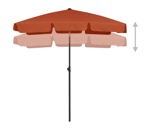 vidaXL pludmales saulessargs, 180x120 cm, sarkanbrūns