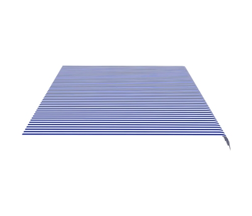 vidaXL nojumes maiņas jumts, zils ar baltu, 6x3,5 m