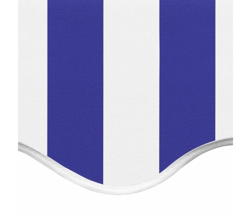 vidaXL nojumes maiņas jumts, zils ar baltu, 6x3,5 m