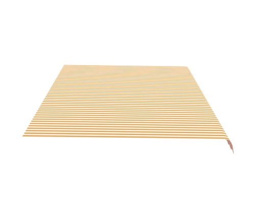 vidaXL nojumes maiņas jumts, dzeltens ar baltu, 6x3,5 m