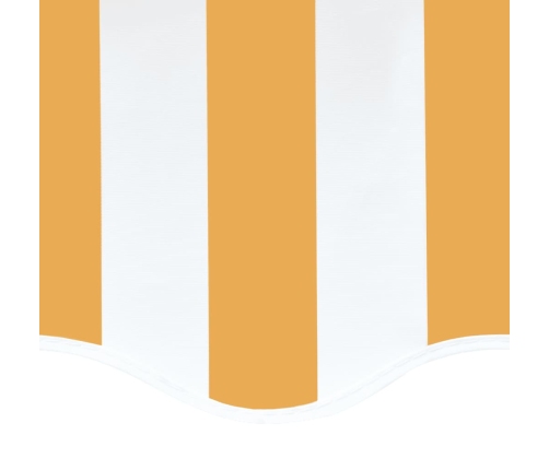 vidaXL nojumes maiņas jumts, dzeltens ar baltu, 6x3,5 m