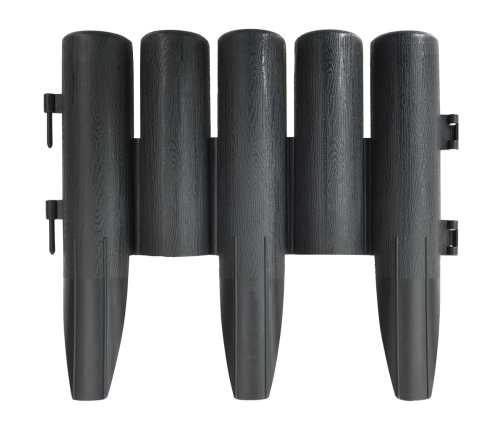 vidaXL zāliena apmales, 36 gab., antracītpelēkas, 10 m, PP