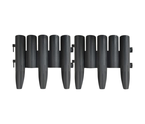 vidaXL zāliena apmales, 36 gab., antracītpelēkas, 10 m, PP