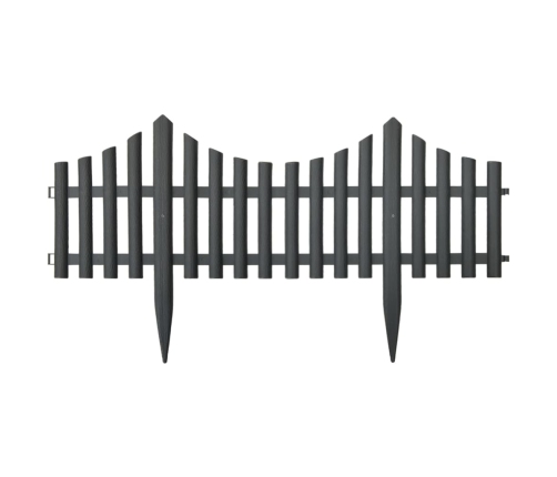 vidaXL zāliena apmales, 17 gab., antracītpelēkas, 10 m, PP