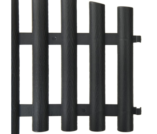 vidaXL zāliena apmales, 17 gab., antracītpelēkas, 10 m, PP