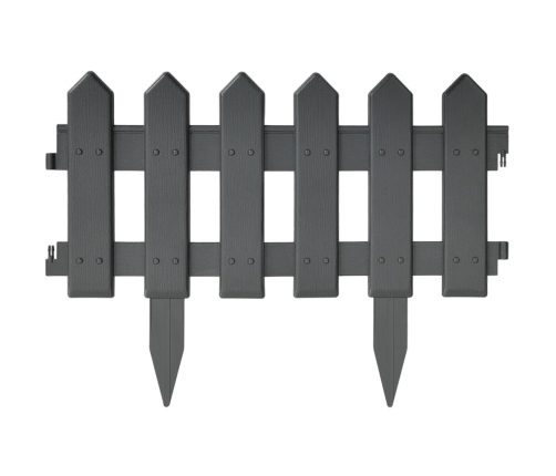 vidaXL zāliena apmales, 25 gab., antracītpelēkas, 10 m, PP