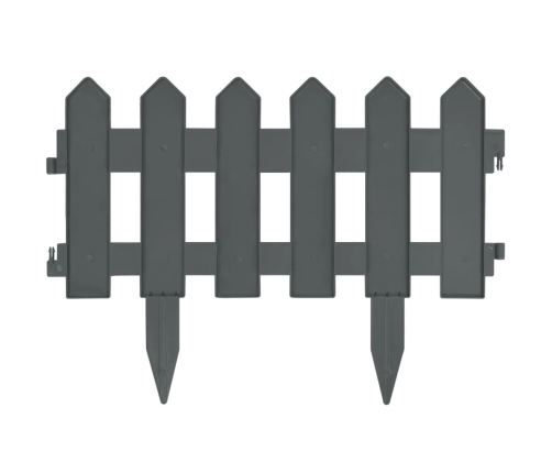 vidaXL zāliena apmales, 25 gab., antracītpelēkas, 10 m, PP