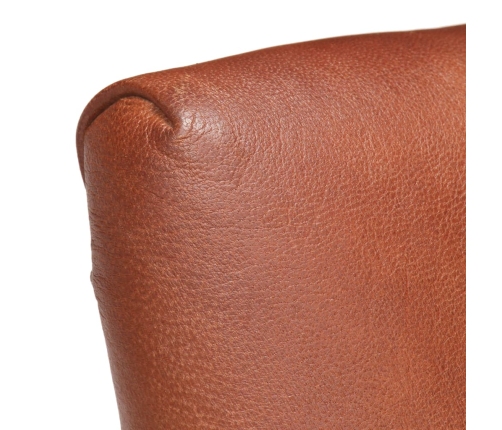 vidaXL virtuves krēsli, 6 gab., brūna dabīgā kazas āda