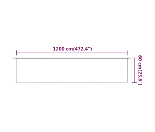 vidaXL vertikāla markīze, bēša, 60x1200 cm, Oksfordas audums