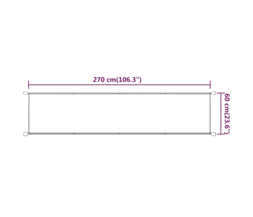 vidaXL vertikāla markīze, zila, 60x270 cm, Oksfordas audums